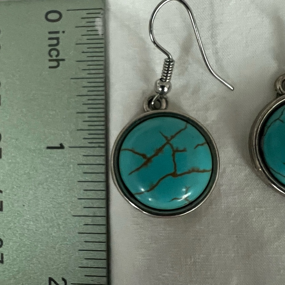 Turquoise earrings - Picture 2 of 2